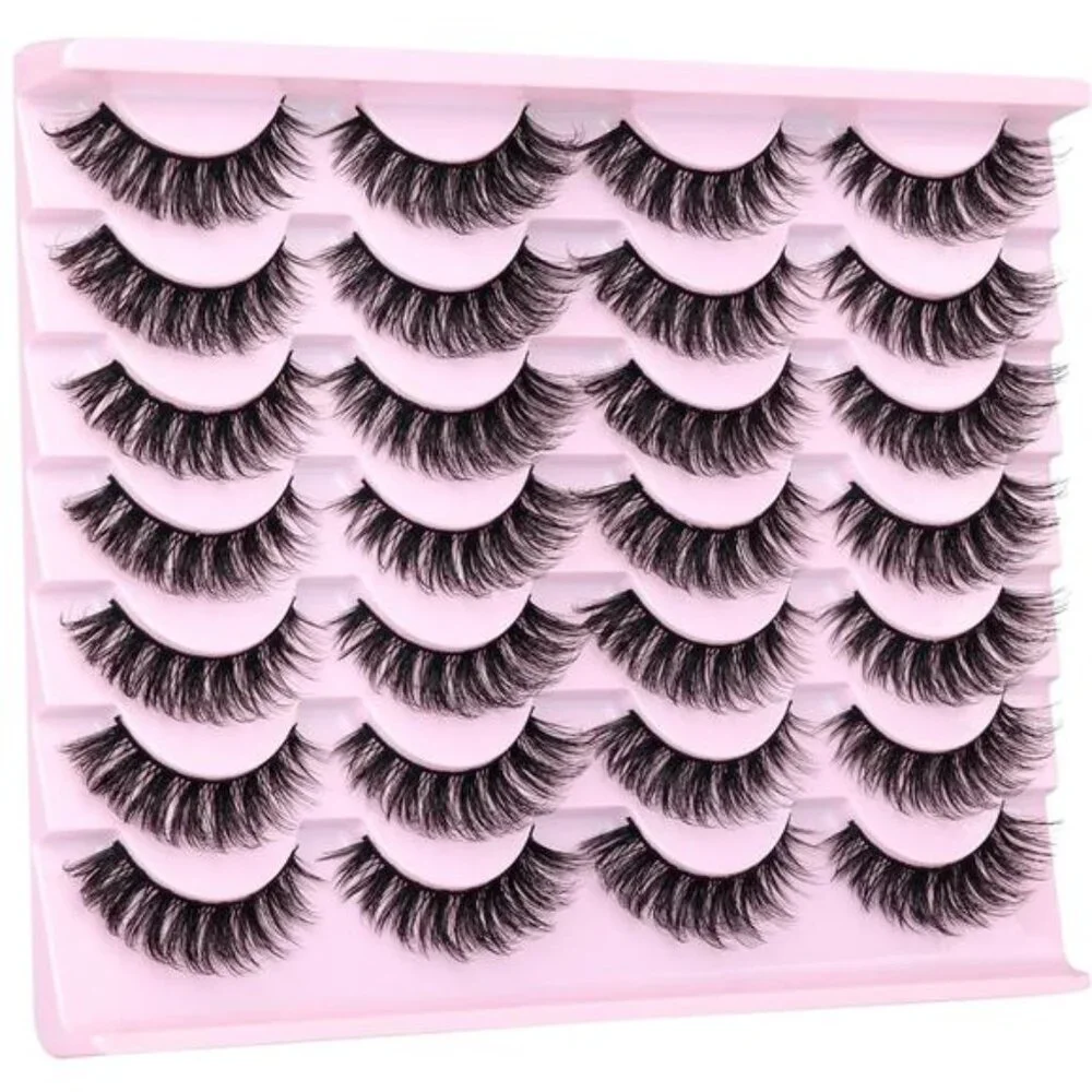 False Eyelashes Russian Strip Lashes Cat Eye Lashes Volume False Lashes D-Curly - Picture 7 of 7